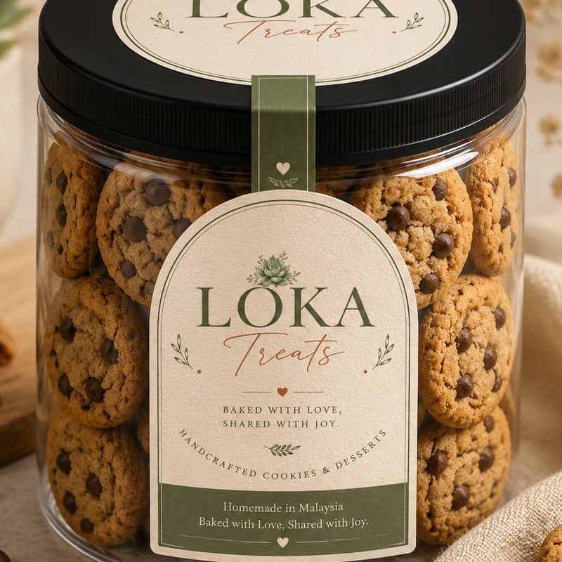 Balang LOKA Treats penuh biskut campur